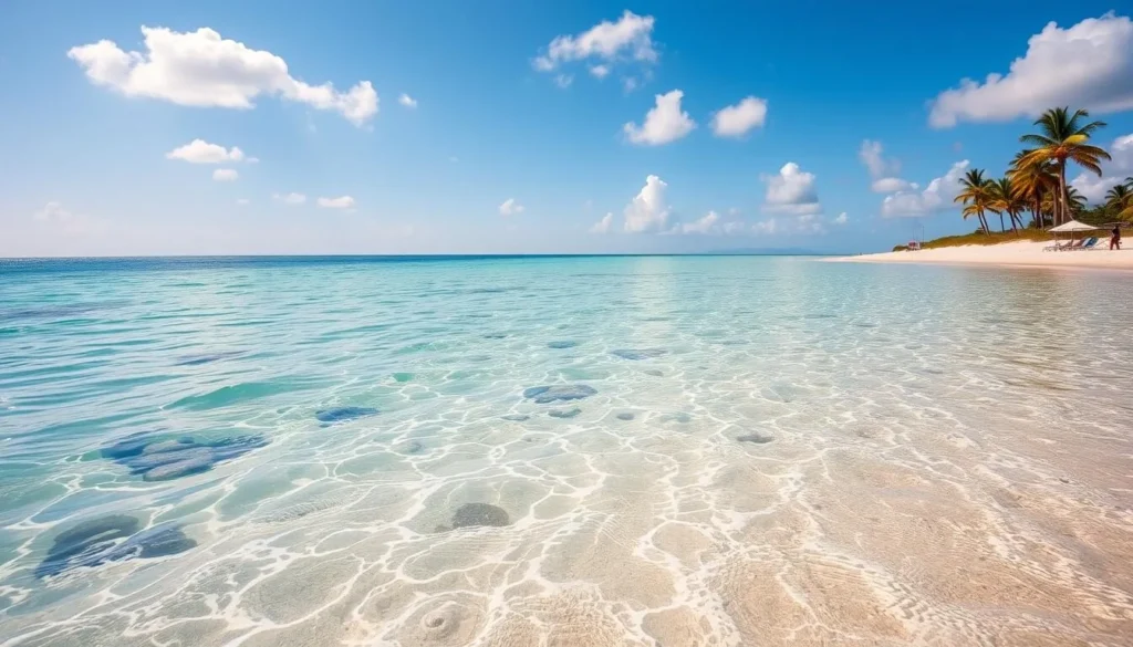 Image of Palm City Beach with clear waters and golden sands