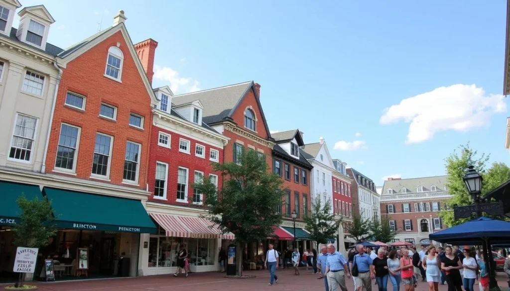Image of Palmer Square in downtown Princeton