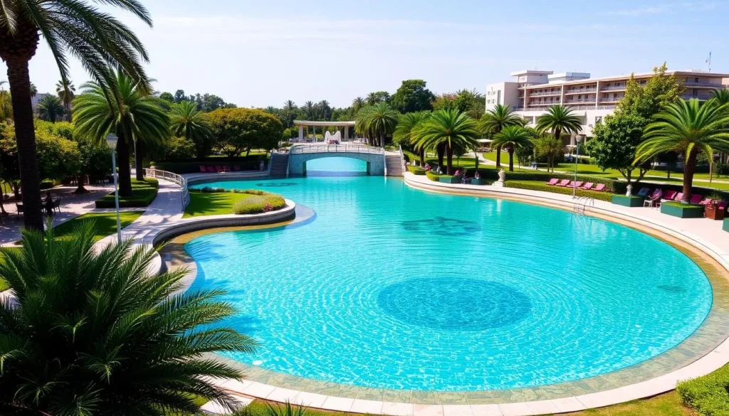 Image of Paseo Santa Lucía with turquoise waters and surrounding parkland