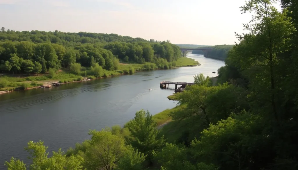 Image of Pere Marquette State Park with a view of the Illinois River
