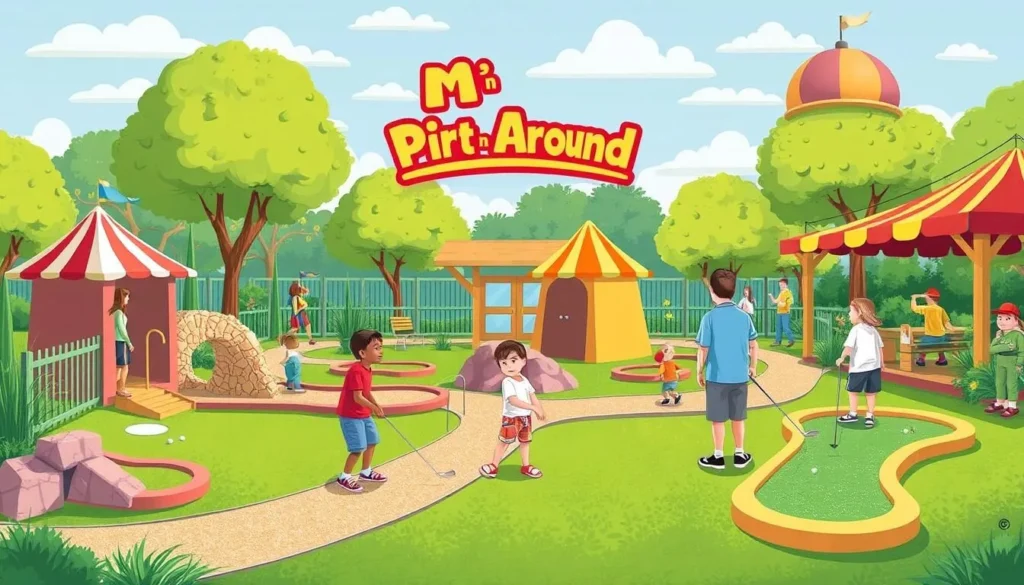 Image of Putt 'n Around's mini golf course