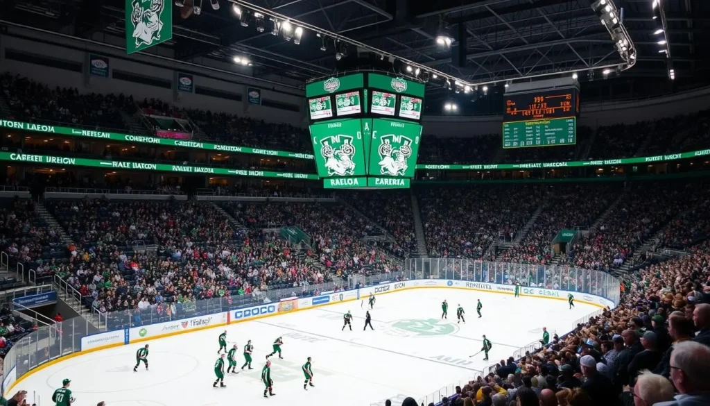Image of Ralph Engelstad Arena during a UND hockey game