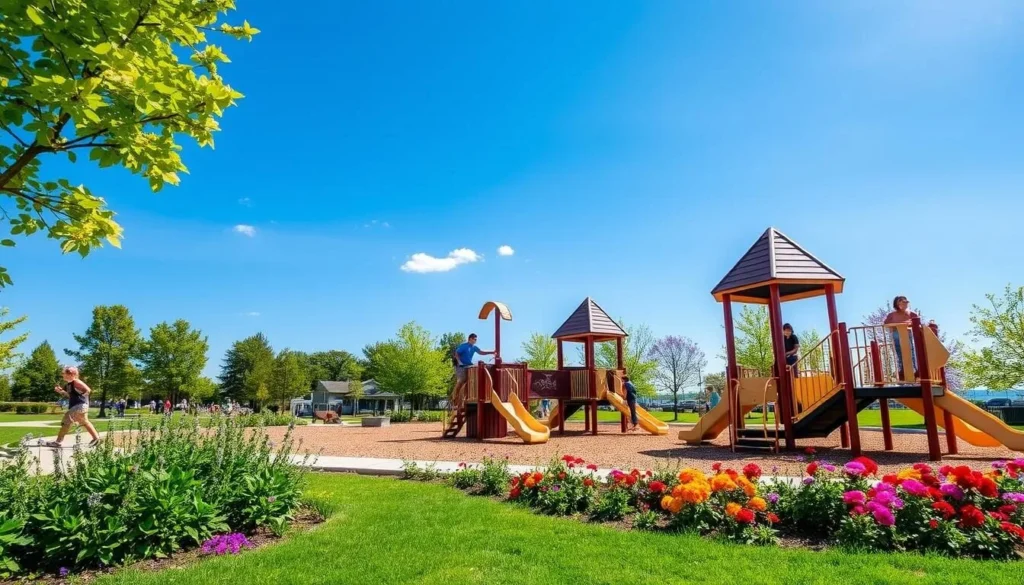 Image of Ray Kestner Waterfront Park with children playing on the structures