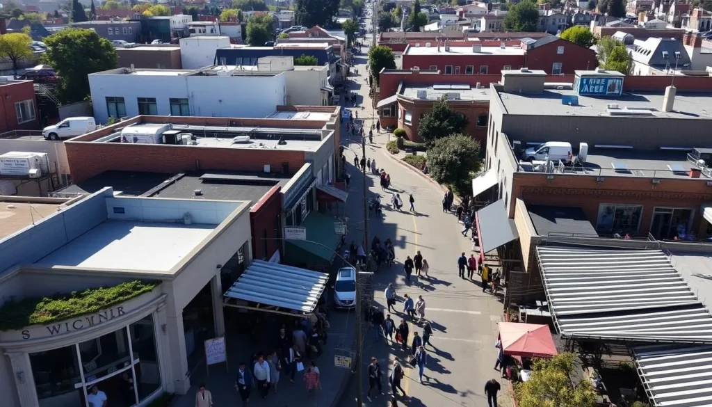 Image of Rockridge neighborhood shopping district