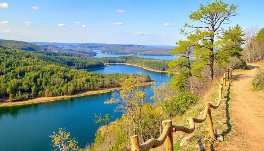 Image of Salt Fork State Park's scenic landscape with hiking trails and lake views