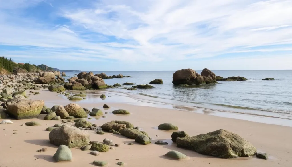 Image of Salt Pond Beach with its natural rock formations and tranquil atmosphere