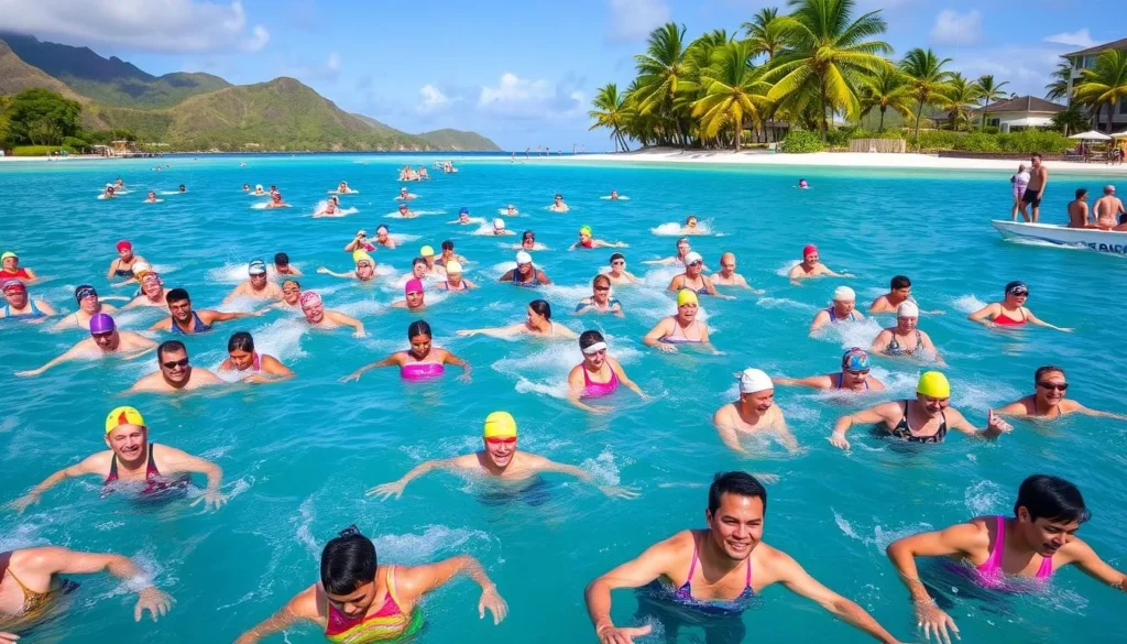 Image of Samoa Swim Series participants