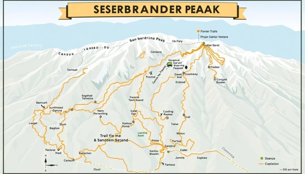 Image of San Bernardino Peak trail map