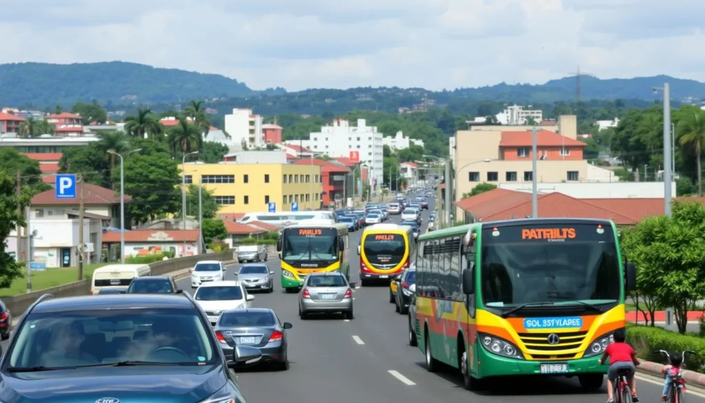 Image of San Jose del Monte cityscape with various transportation modes