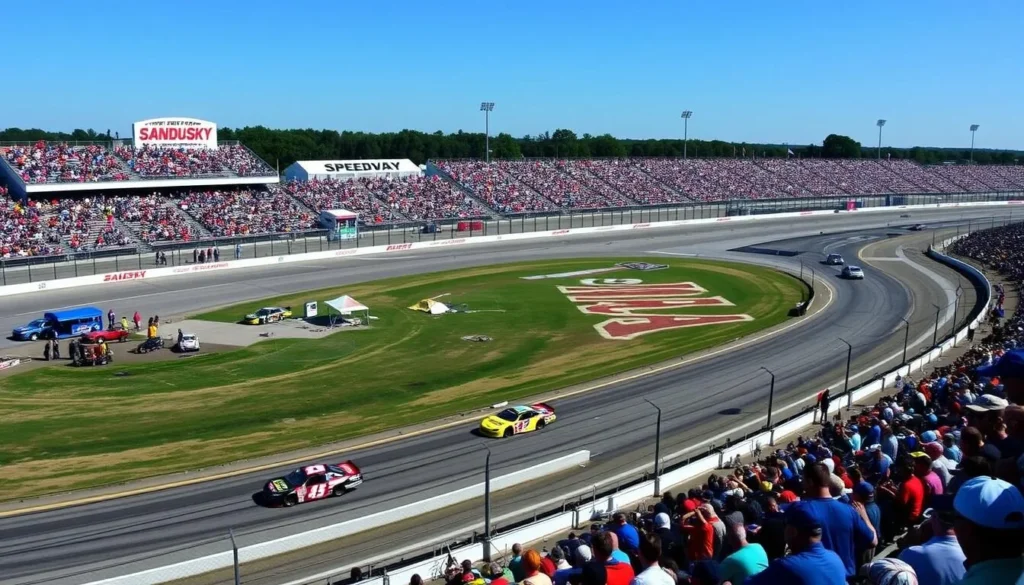 Image of Sandusky Speedway during a racing event