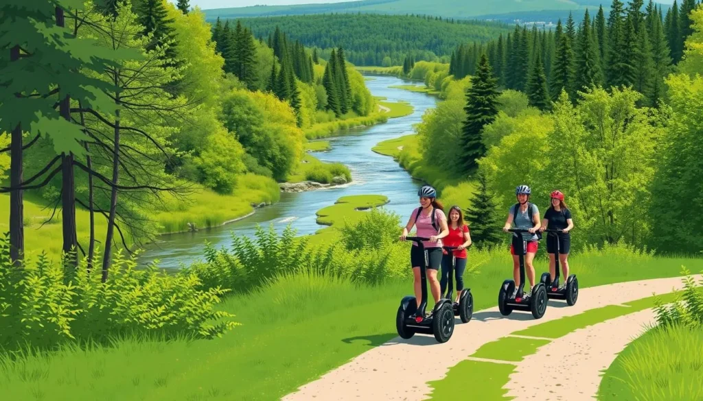 Image of Segway tour in Edmonton River Valley
