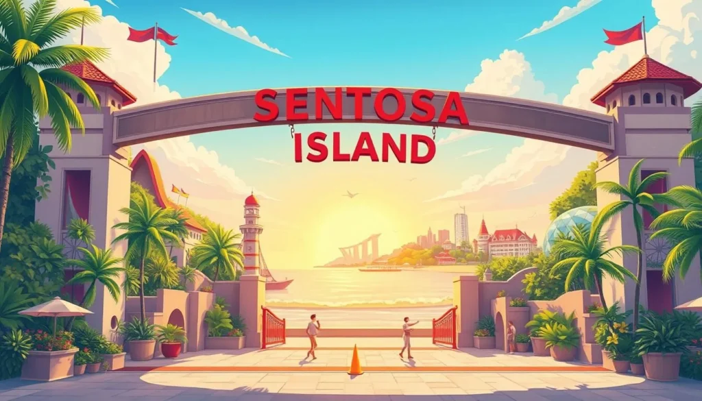 Image of Sentosa Island's entrance