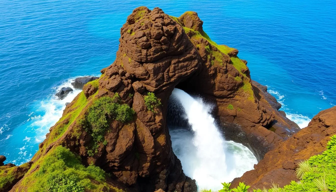 Image of Spouting Horn Blow Hole on Kauai's southern shore