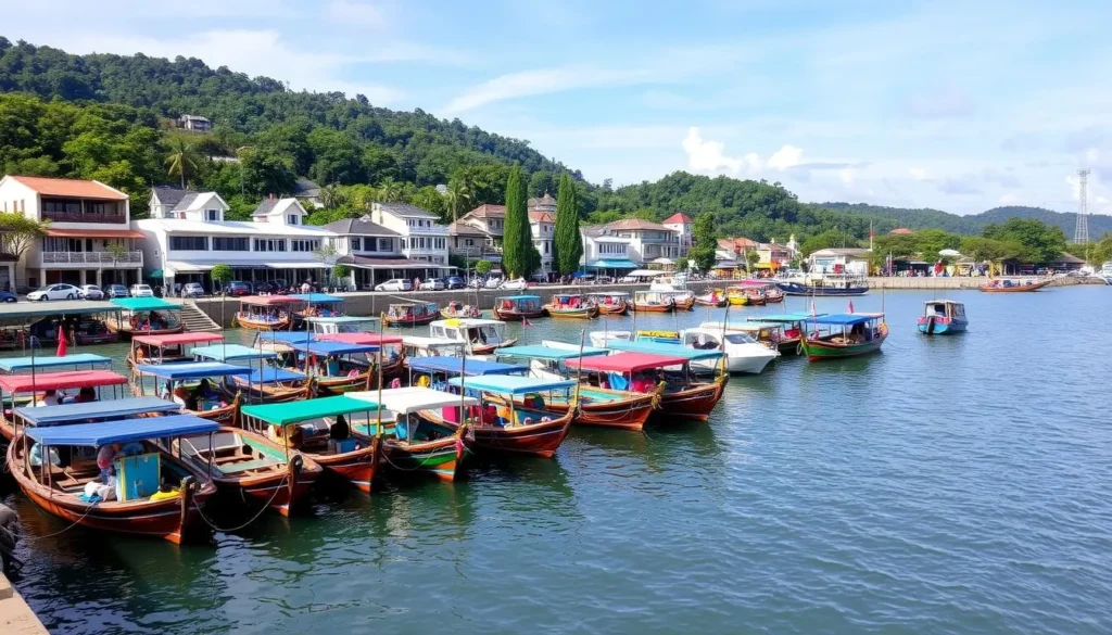 Image of Sriracha town with a scenic view of the harbor