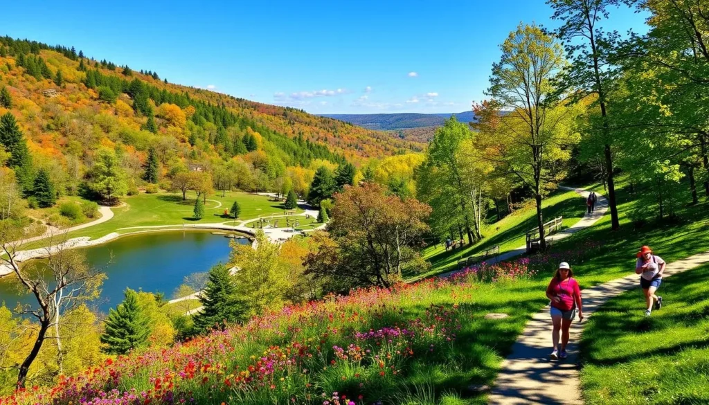 Image of Swope Park's hiking trails and recreational facilities