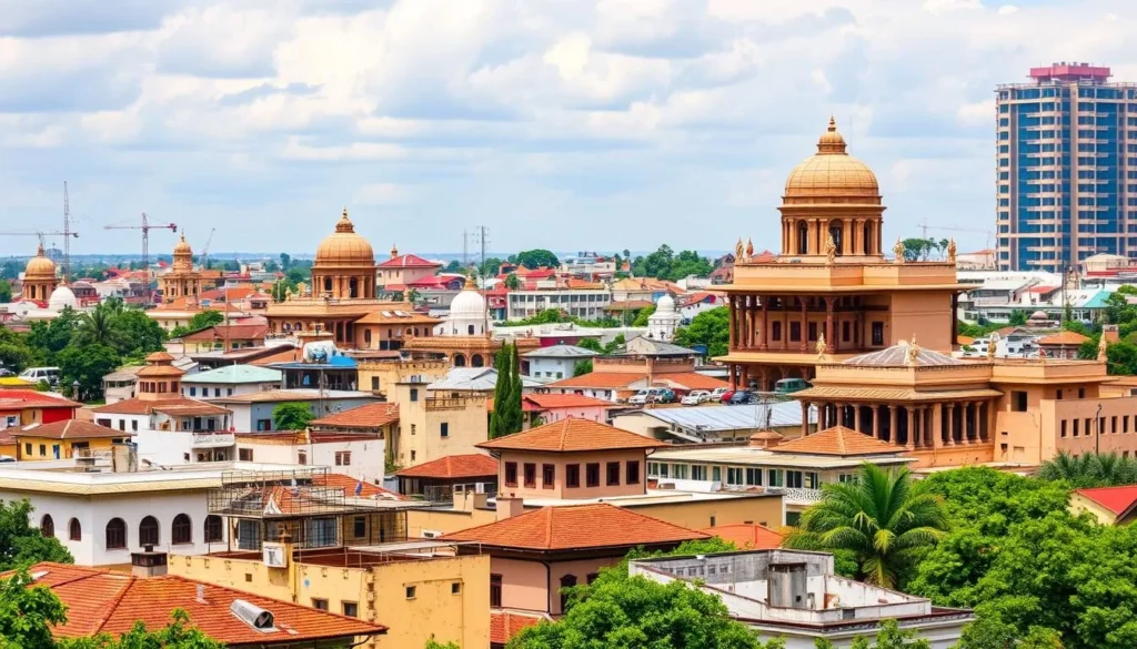 Image of Tamale cityscape with a mix of traditional and modern architecture
