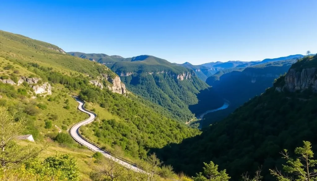 Image of Taubenloch Gorge with a hiking trail