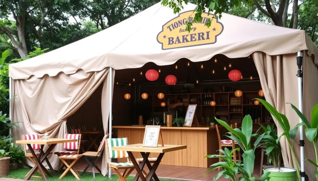 Image of Tiong Bahru Bakery Safari tent setup in Singapore