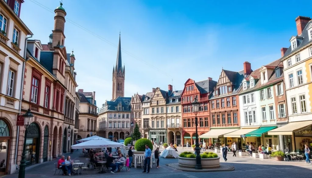 Image of Tours city center with Place Plumereau
