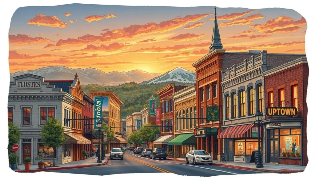 Image of Uptown Butte's historic district