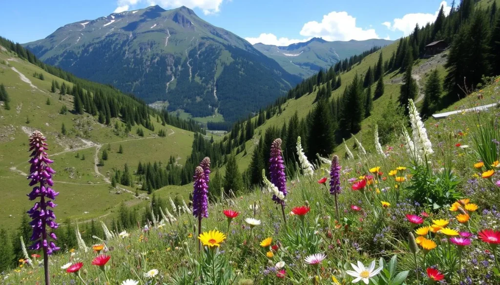 Image of Val Müstair valley with diverse flora and fauna
