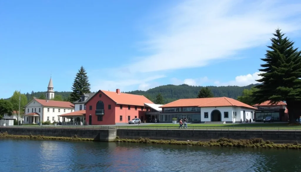 Image of Valdivia's museums along the waterfront