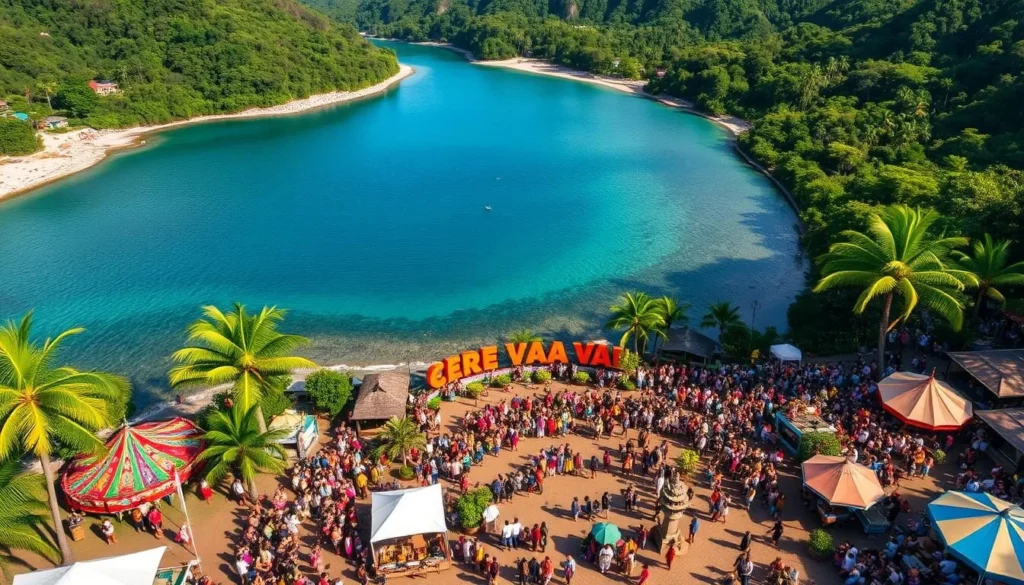 Image of Vava'u island during a festival