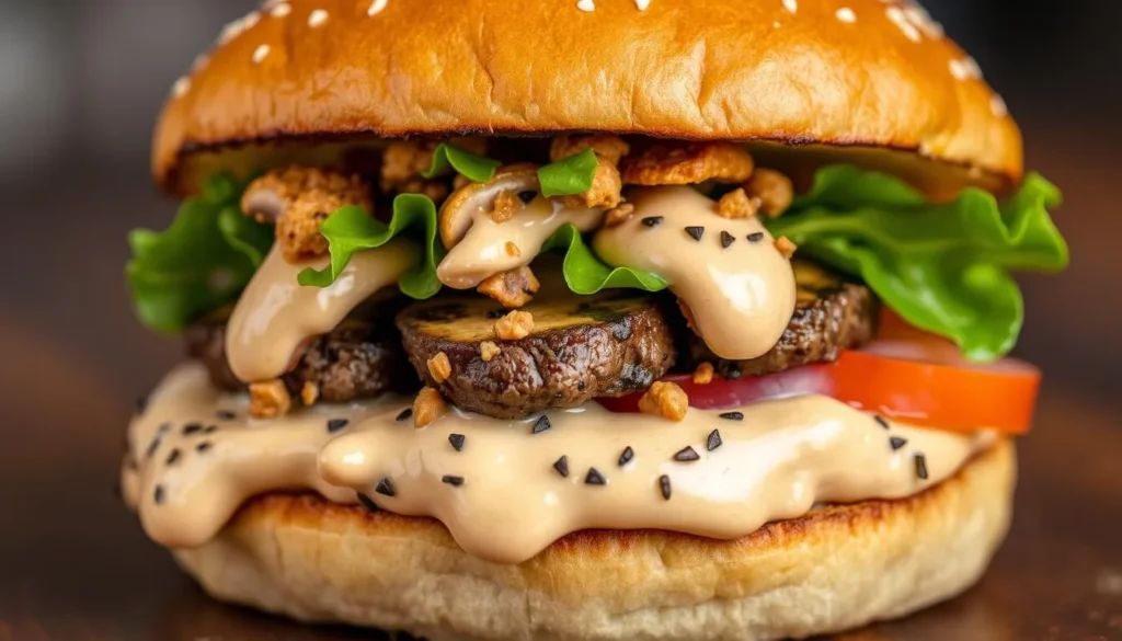 Image of VeganBurg's Creamy Shrooms burger