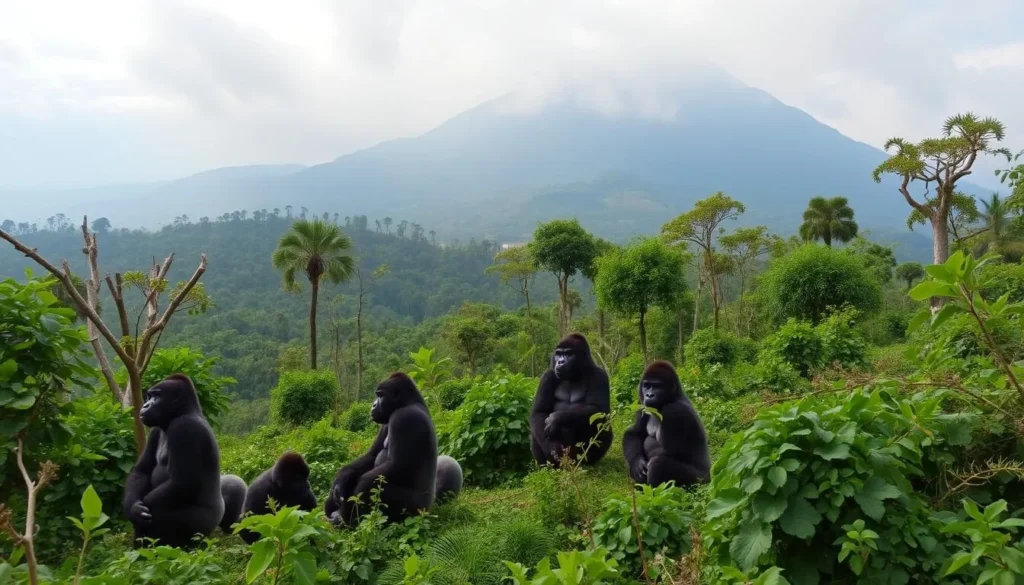 Image of Virunga National Park with mountain gorillas