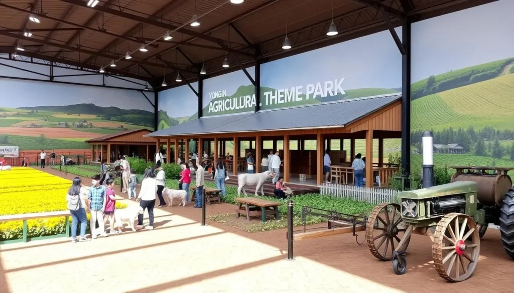 Image of Yongin Agricultural Theme Park with farming activities