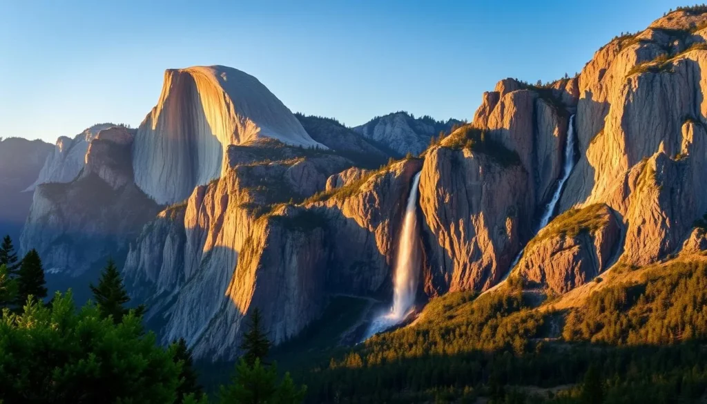 Image of Yosemite National Park's iconic granite cliffs and waterfalls