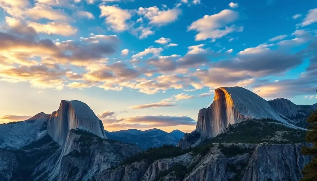 Image of Yosemite National Park's iconic landmarks like Half Dome or El Capitan