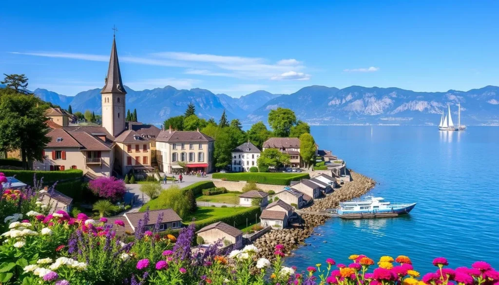 Image of Yvoire village on Lake Geneva
