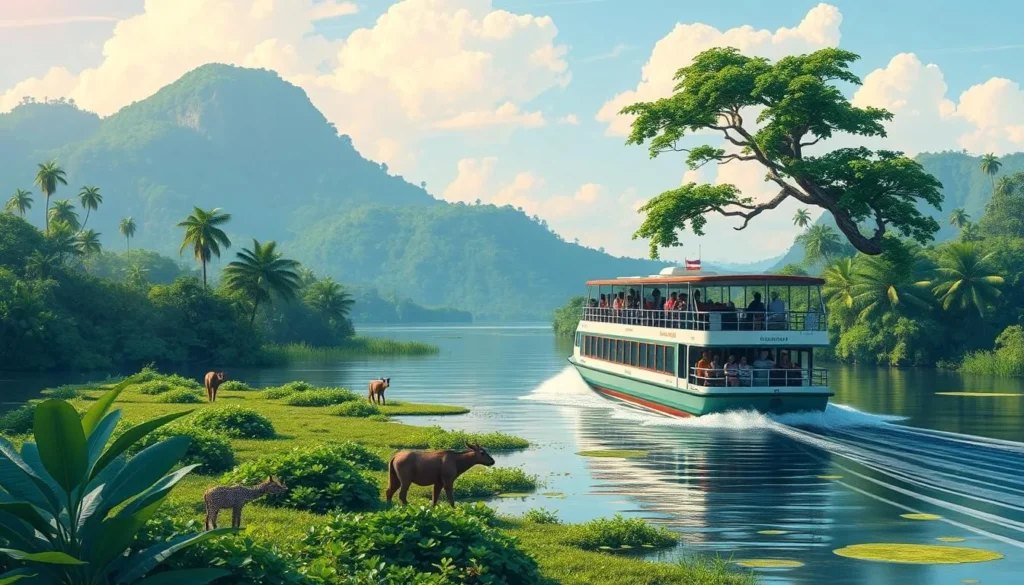 Image of a Congo River cruise boat