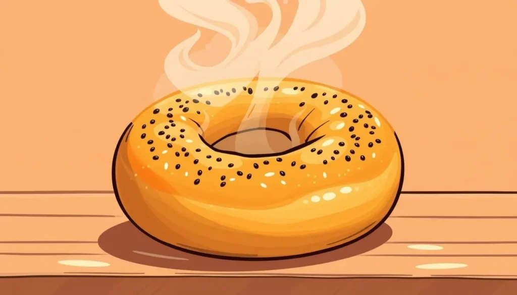 Image of a Montreal-style bagel being toasted