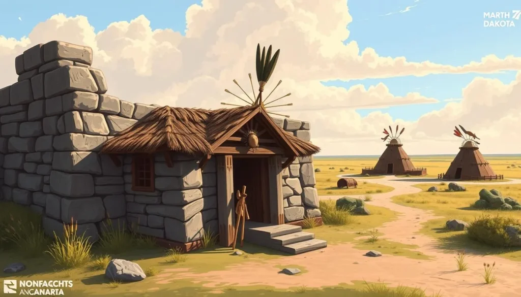 Image of a Native American historical site in North Dakota