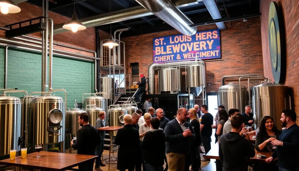 Image of a St. Louis brewery with a tasting room