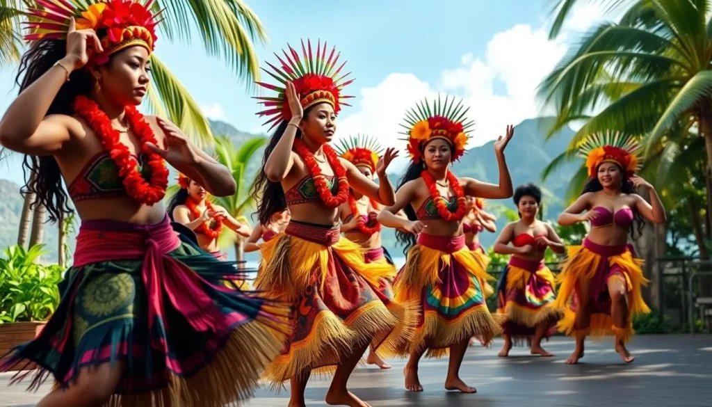 Image of a Tahitian dance performance