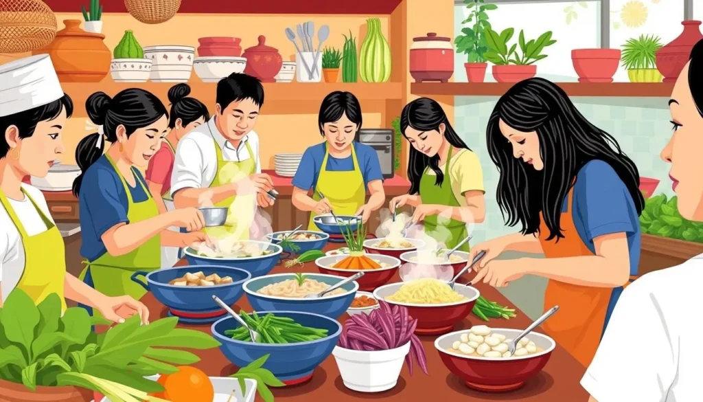 Image of a Thai cooking class