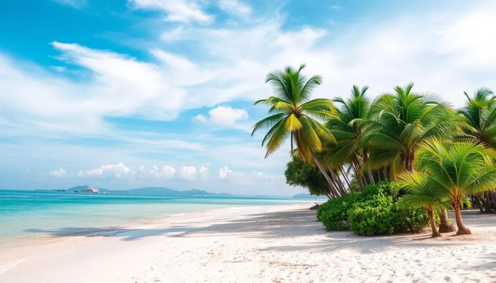 Image of a beach on Sentosa Island