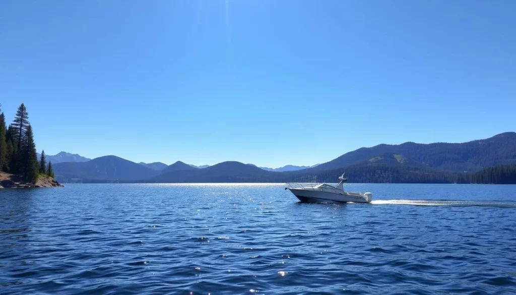 Image of a boat on Donner Lake