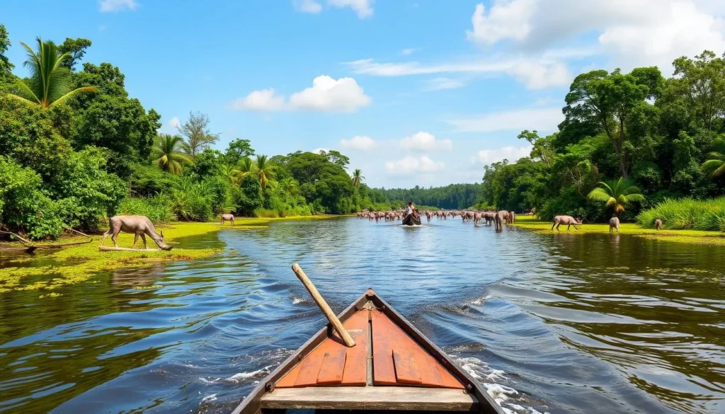 Image of a boat on the Congo River