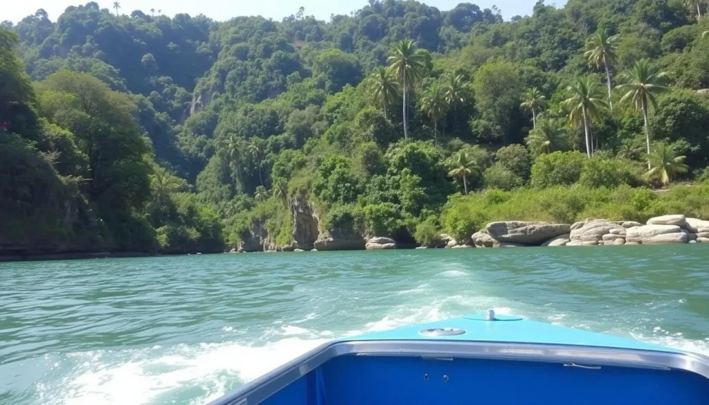 Image of a boat tour at Douguia Tourist Center