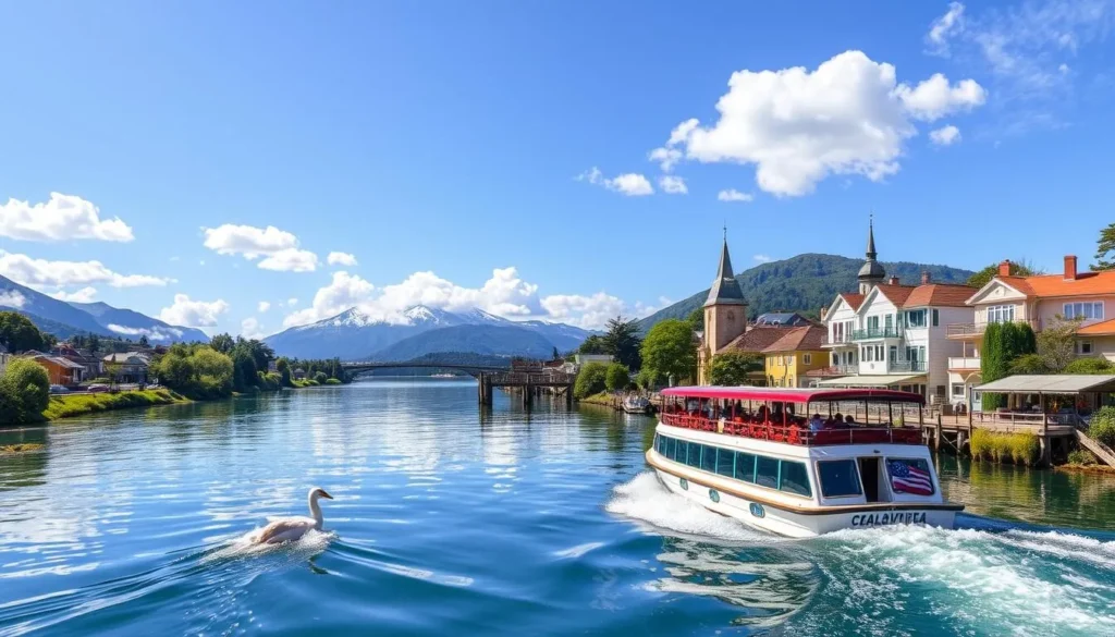 Image of a boat tour on Valdivia's rivers