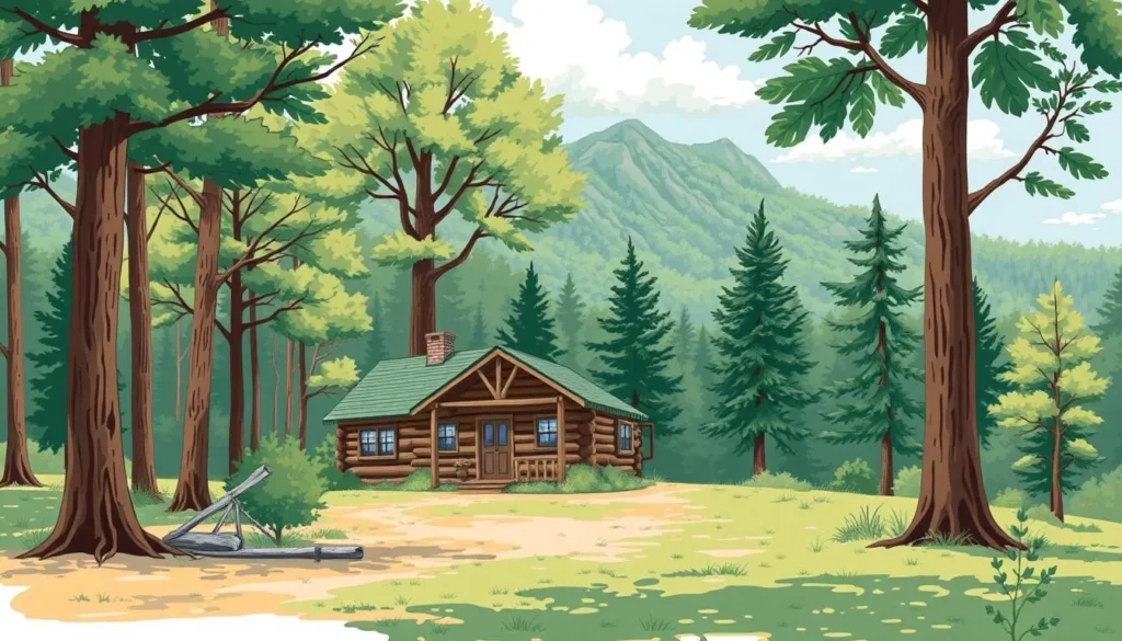 Image of a cabin in Sequoyah State Park