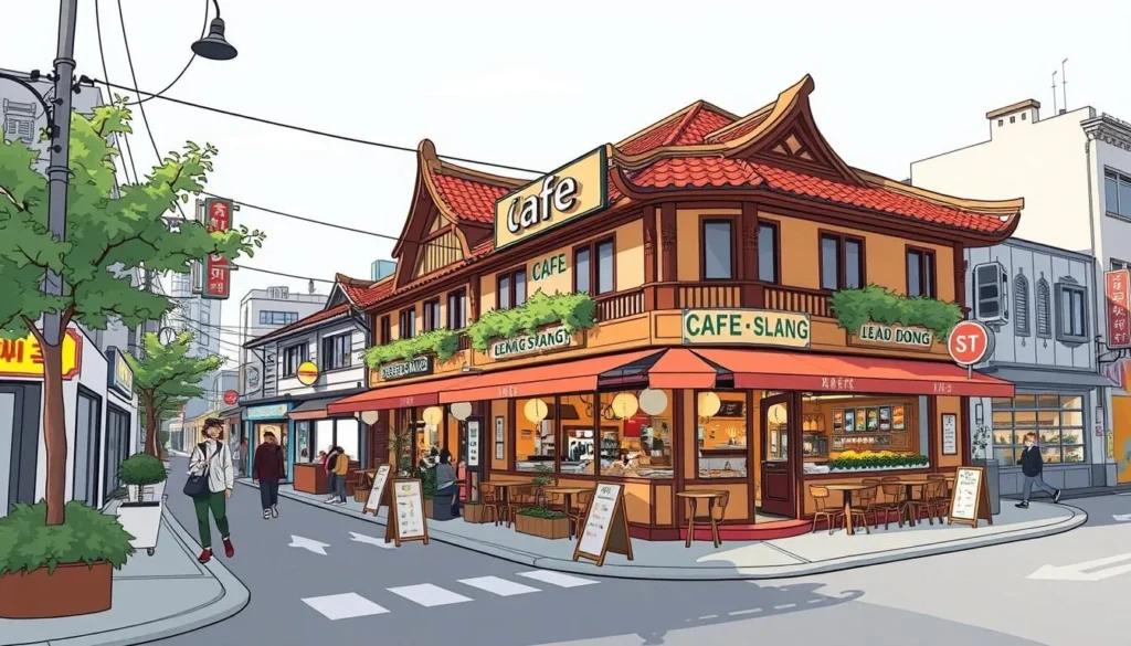 Image of a cafe on Jeongja-dong Cafe Street in Seongnam