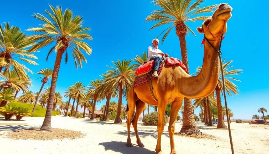 Image of a camel ride through the Palmeraie