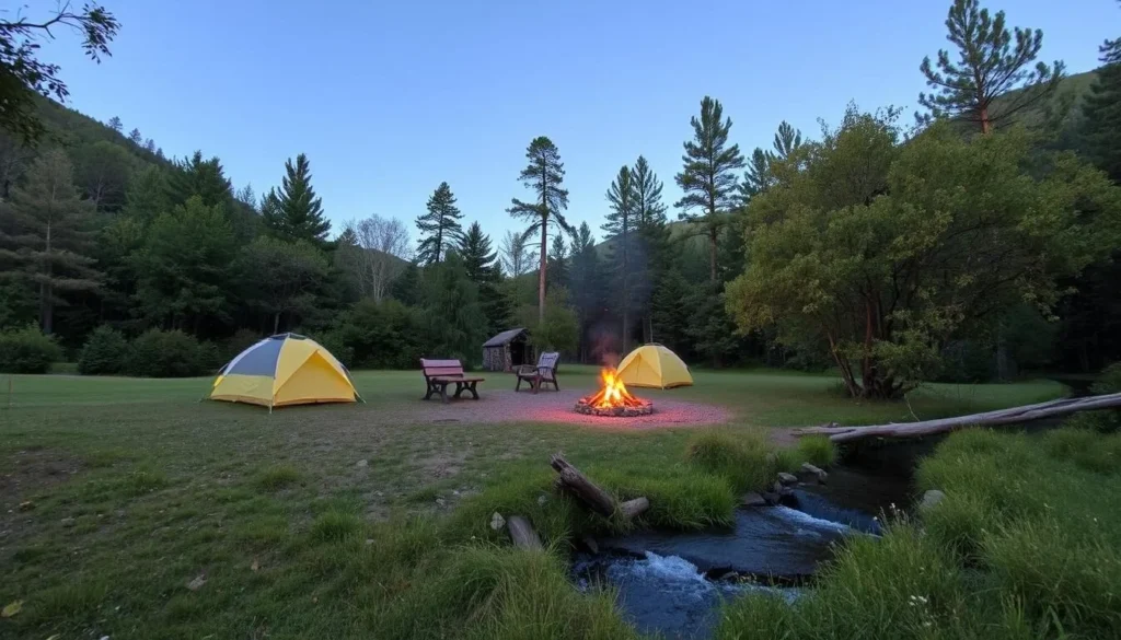 Image of a campsite at Alley Spring Campground