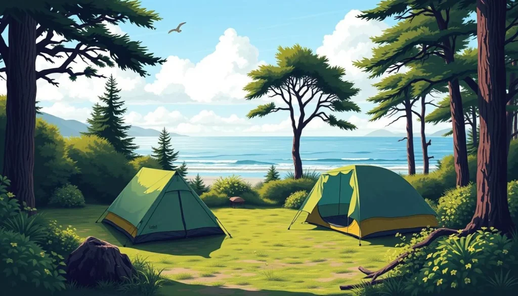 Image of a campsite at Tillicum Beach Campground