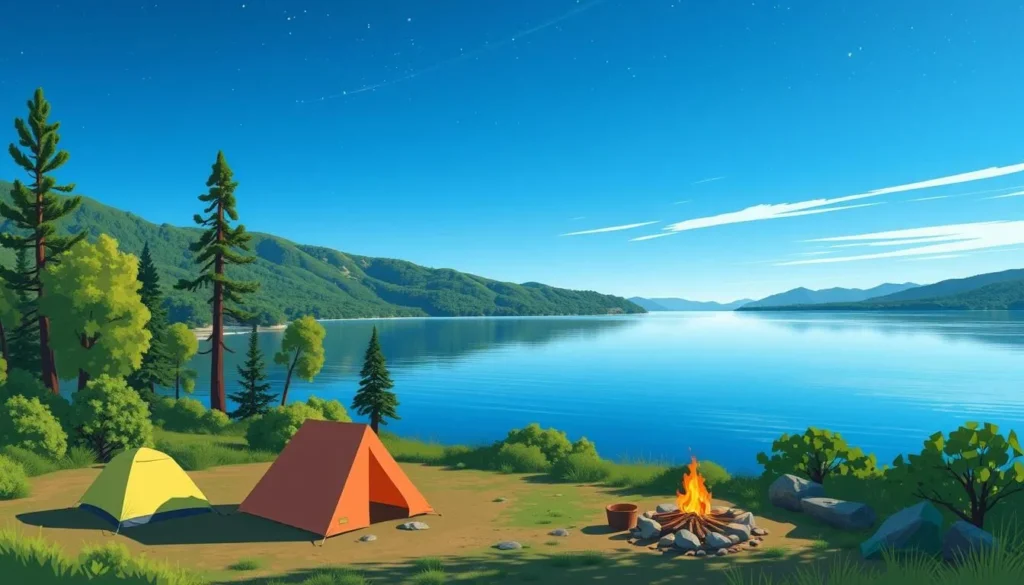 Image of a campsite near Lake Berryessa